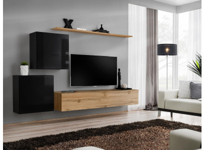 Modern Neu Wohnwand Sideboard Braun Designer Wohnzimmer Möbel Holz Wandschrank