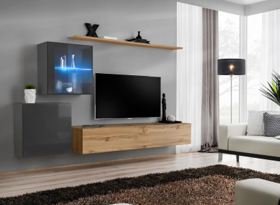 TV Ständer Luxus Designer Wohnzimmer Wand Regal Holz Modern Einrichtung