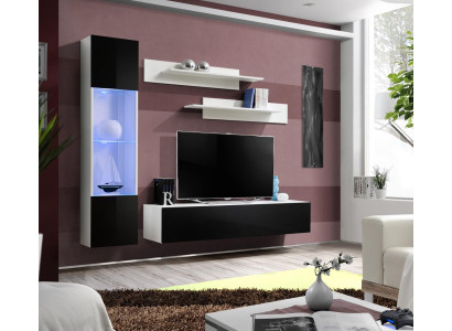 Wohnzimmermöbel Set Wohnwand TV Ständer Design Hänge Vitrine Einrichtung Möbel