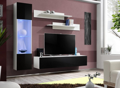 Wohnzimmermöbel Set Wohnwand TV Ständer Design Hänge Vitrine Einrichtung Möbel