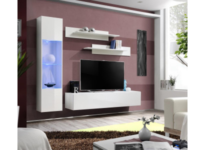 Wohnzimmermöbel Weiß Wohnwand Designer Luxus TV Ständer Hänge Vitrine Regale