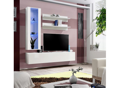 Komplett TV-Ständer Möbel Designer Einrichtung Set 4 tlg Lowboard Hänge Vitrine