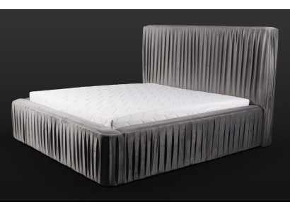 Graue Doppelschlafzimmer Holzmöbel Design elegant Stoff klassische Möbel neu-