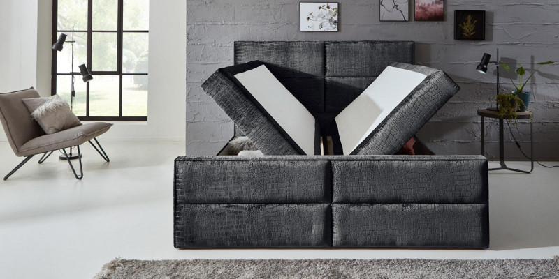 Schicke graue schlafzimmer holzmöbel design elegante polsterung stoff neu