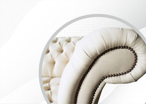 Chesterfield Creme Textil Wohnzimmer Neu Kreative Modern Design Möbel Luxus Sofa