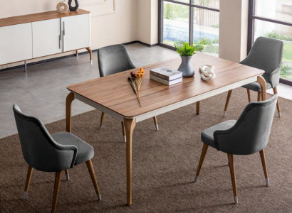 Luxus Esszimmer Set Esstisch 6x Stühle 7 tlg Modern Tisch Essgruppe neu