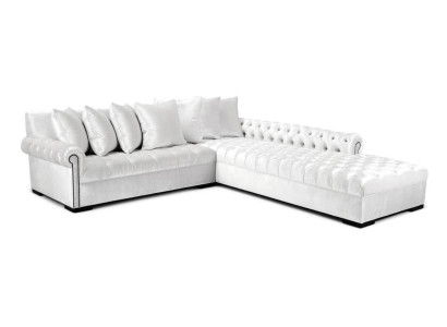 Weiße Ecksofa Sofa Stoff Chesterfield Design Couchen Polster Sofas Luxus Möbel