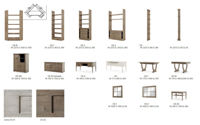 Kommoden Schrank mit Spiegel xxl Kommode Buffet Holz neu Anrichte 2tlg. Holz Set