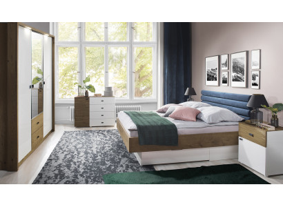 Schlafzimmer Set Bett 2 Nachttischen Klassisches Bettegestell Design Möbel 3tlg