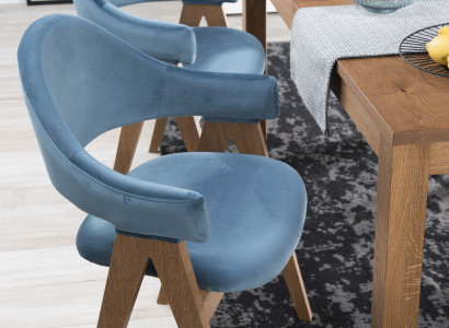 Set 4x Stuh Luxus Design Polster Massiv Holz Stühle Sitz Büro Office Esszimmer