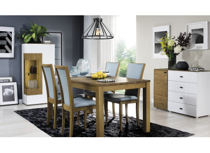 Set 4x Stuhle Luxus Design Polster Massiv Holz Büro Office Esszimmer Stühl Sitz