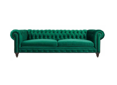 Chesterfield Sofa Grün Textil Stoff Couchen Kreative Möbel 3 sitzer Neu Sofas