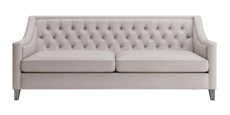Weiß Dreisitzer Chesterfield Modern Design Couch Textil Sofa Neu Original Möbel