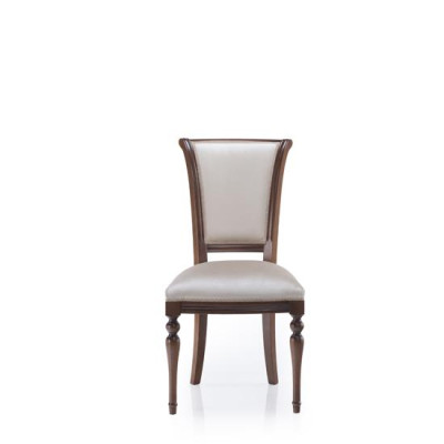 Klassischer Designer Echtes Holz Stuhl Lehn Polster design Ess Wohn Zimmer Neu