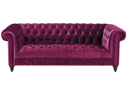 Pink Dreisitzer Stoff Chesterfield Design Couchen Polster Sofas Orignal Neu