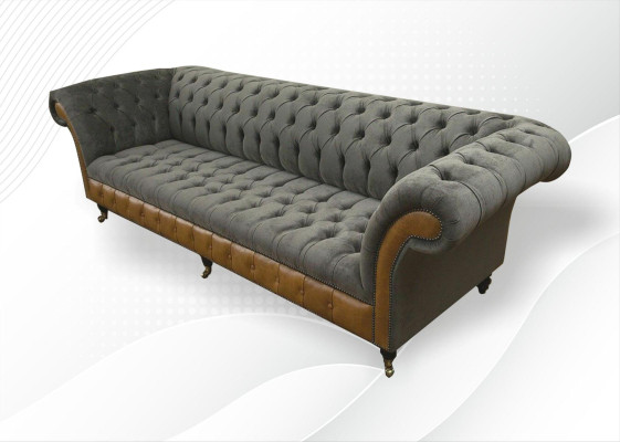xxl Sofas Chesterfield Polster Design Luxus Sofa 4 Sitzer Leder Couchen