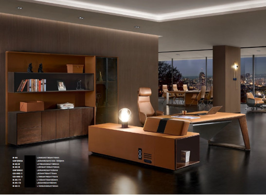 Design Büro Office Kanzlei Tisch Regal Akten Schrank Schreib Deko Tische