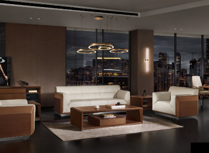 Sofagarnitur 3+1+1 Sitzer Set Design Sofas Polster Couchen Leder Relax