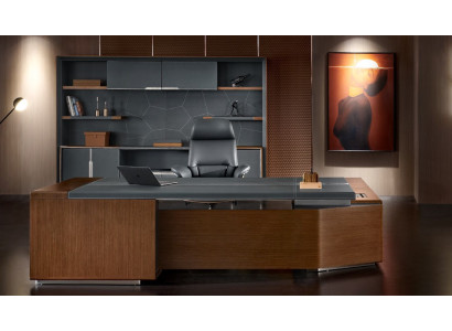 Design Büro Tisch Schreibtisch Sessel Einrichtung Ecktisch mit Stuhl 2tlg. Neu