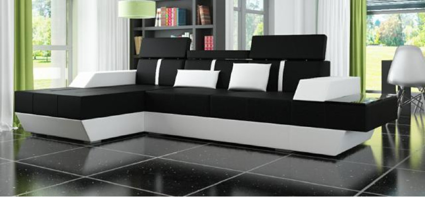 Ledersofa mit USB Sofa Ecksofa Eckcouch Ledercouch Polster Ecke Massanfertigung