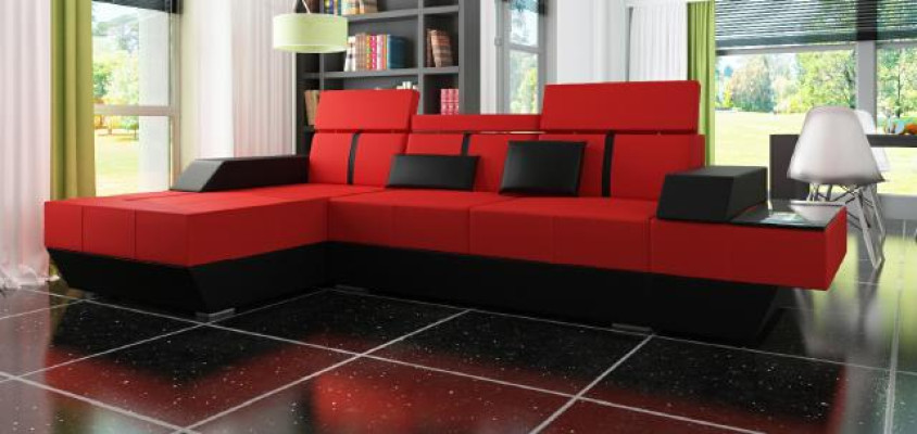 Ledersofa Wohnlandschaft Couch Sofa Ecksofa USB Leder Polster Massanfertigung
