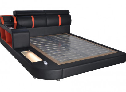 Design Luxus Bett Polster Ehe Hotel Betten mit USB Leder 140/160/180/200