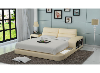 Bett USB Polsterbett Luxusbett Doppelbett Ehebett Betten 200x220cm LB8805 Neu