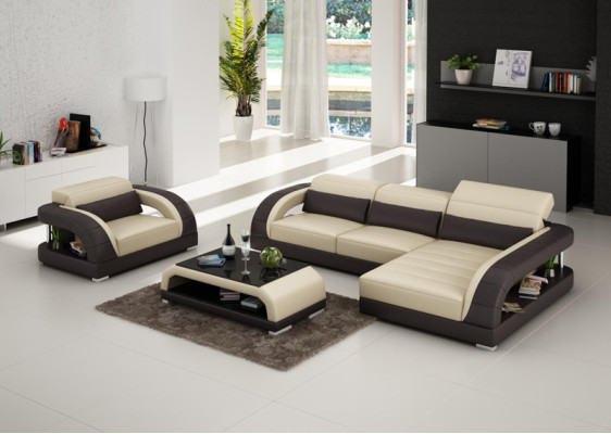 Ledersofa Couch Wohnlandschaft Ecksofa Sessel Set Garnitur Design Sofa