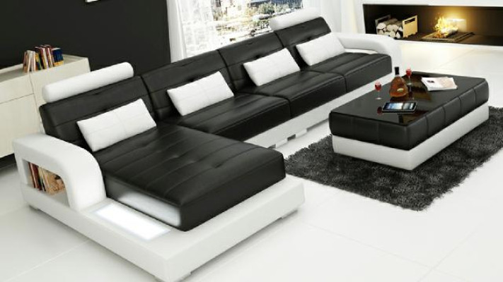 LEDERSOFA SOFA ECKCOUCH ECKSOFA SOFAGARNITUR DESIGNER COUCH WOHNLANDSCHAFT Sofas