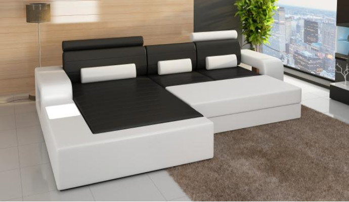 LEDERSOFA SOFA ECKCOUCH ECKSOFA SOFAGARNITUR DESIGNER COUCH WOHNLANDSCHAFT Sofas