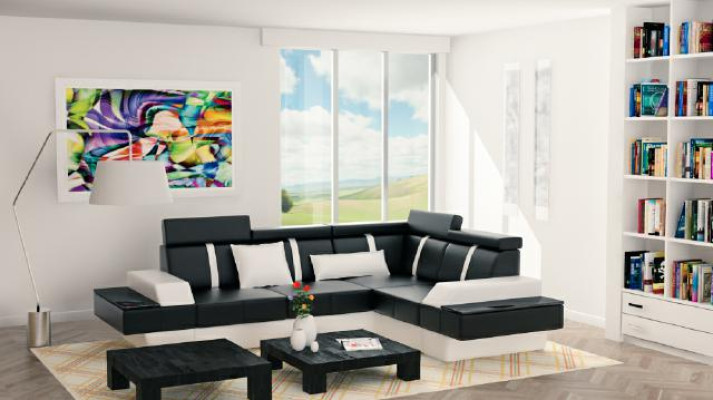 Designer Wohnlandschaft Eckcouch Neu Couch Sofa Polster Ledersofa Sofas Garnitur