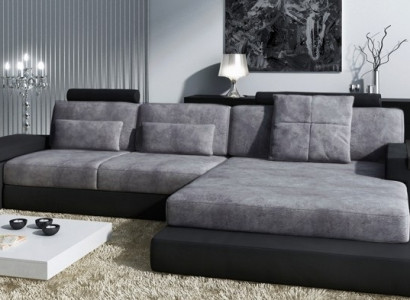LForm Wohnlandschaft Couch Big XXL Sofa Leder Polster Ecke Garnitur Stoff Textil