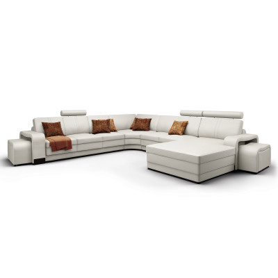 Ledersofa Couch Wohnlandschaft Ecksofa Eck Garnitur Design Modern Sofa