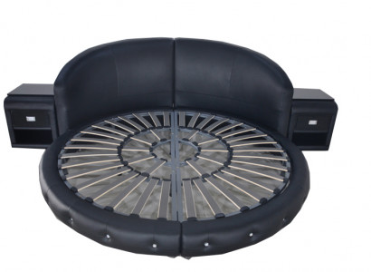 Rund Leder Design Polsterbetten Doppel Rundes Bett mit USB LB8844