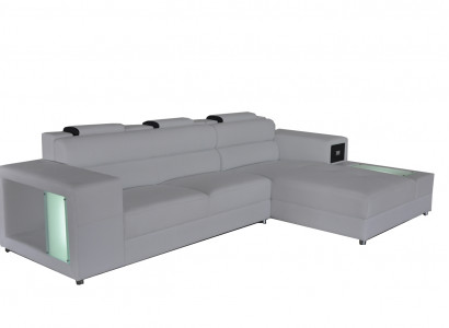 Design Sitz Leder Polster Ecke Leder Eck Landschaft Zimmer Neu Wohn