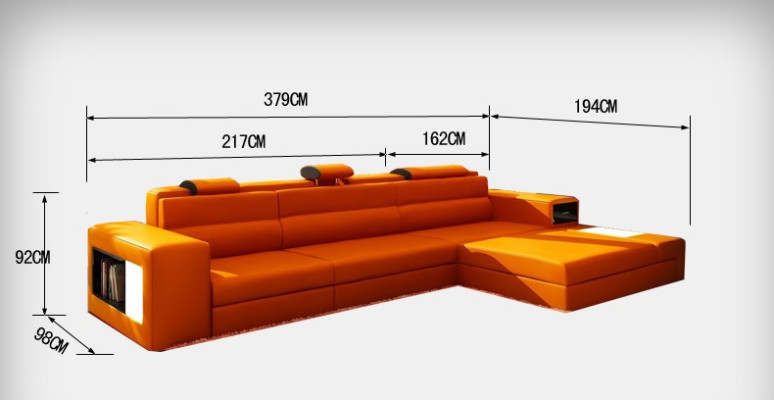 Design Sitz Leder Polster Ecke Leder Eck Landschaft Zimmer Neu Wohn