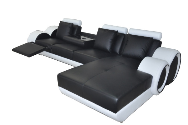 Design Sofa Couch Eck Leder Eck Garnitur Ecke Landschaft Polster L Form