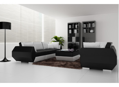 Ledersofa Couch Wohnlandschaft 3+3 Sitzer Garnitur Design Modern