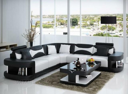 Wohnlandschaft Polster Ecke Eck Sofa Couch Garnitur Landschaft Leder Textil Neu!