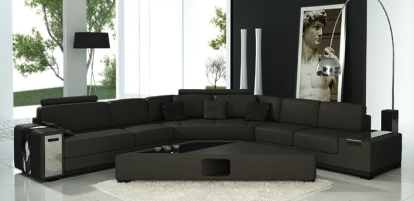 Ledersofa Ecksofa Sofa Couch Polster Designer Eckgarnitur Wohnlandschaft LimaS