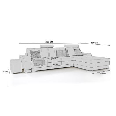 Exklusives Leder-Ecksofa Stilvolles Design für zeitlose Eleganz