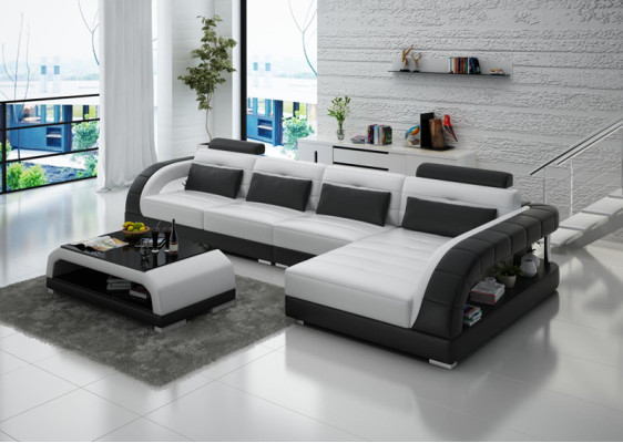 Ledersofa Couch Wohnlandschaft Eck Modern Ecksofa Design Sofa Garnitur
