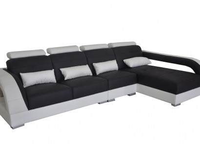Leder Eck Sofa Couch Polster Couchen Wohnlandschaft Luxus Garnitur