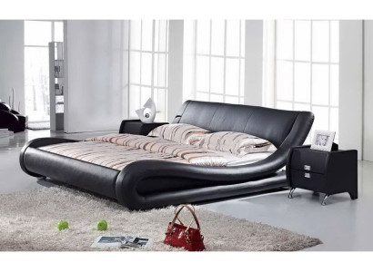 XXL Doppelbett Lederbett Bett Betten mit USB,Leder Designer 4761