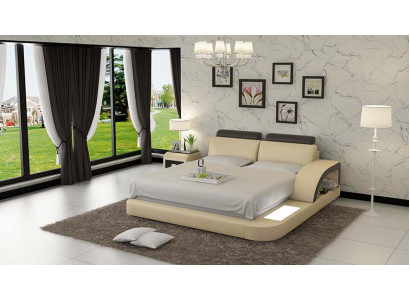 Luxus Bett Beleuchtung Lederbett Betten Sofa Big Ehe Polster 140/160/180 cm