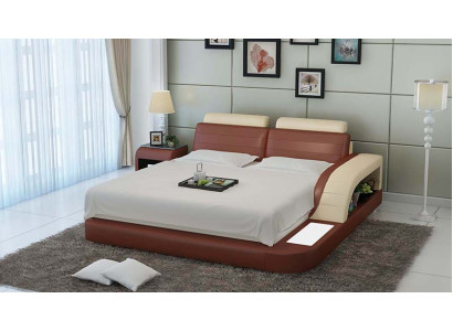 Polster Design Luxus Bett Betten Leder Modernes Schlafzimmer 140/160/180 cm