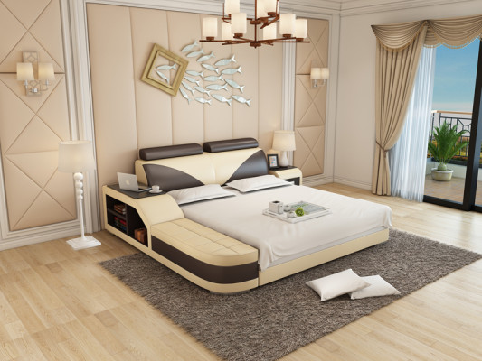 Designer Bett Polsterbett Luxusbett Doppelbett Ehebett Betten 140/160/180 cm