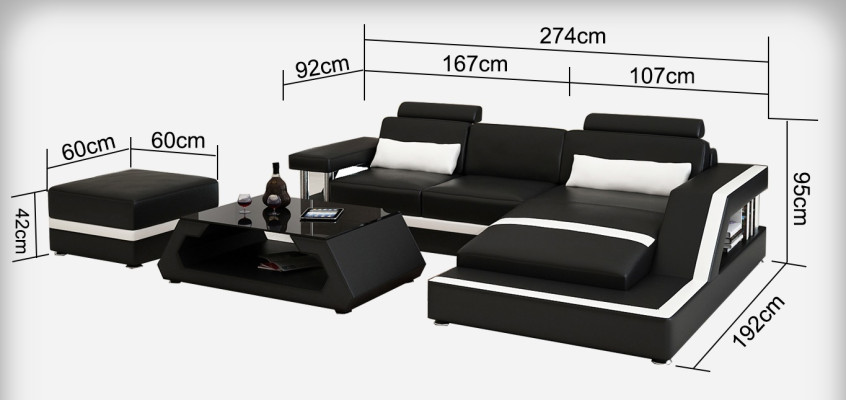 Ledersofa Modern Couch Wohnlandschaft Eck Dekor Ecksofa Design Garnitur