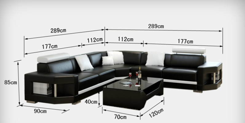 Ledersofa Sofa Modern Couch Wohnlandschaft Ecksofa Garnitur Dekor Design