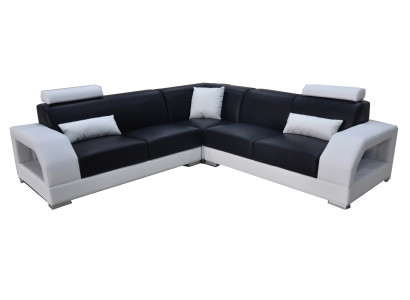 XXL Couch Ecksofa Leder Wohnlandschaft Garnitur Design Modern Sofa L-Form G8001B